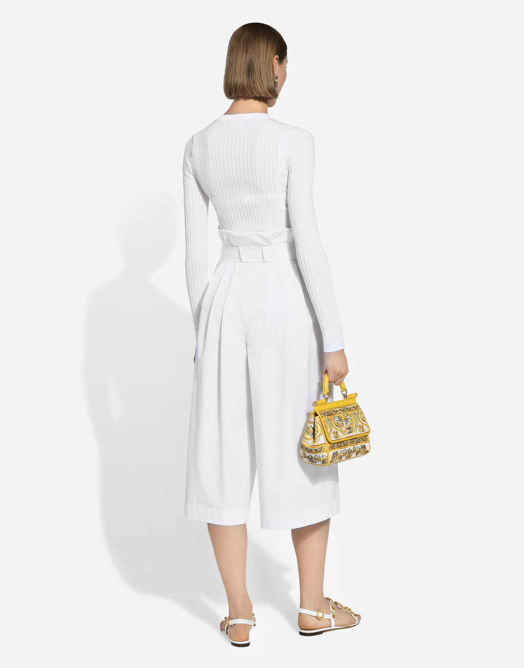 金属 DG 徽标别针粘胶细罗纹针织衫3