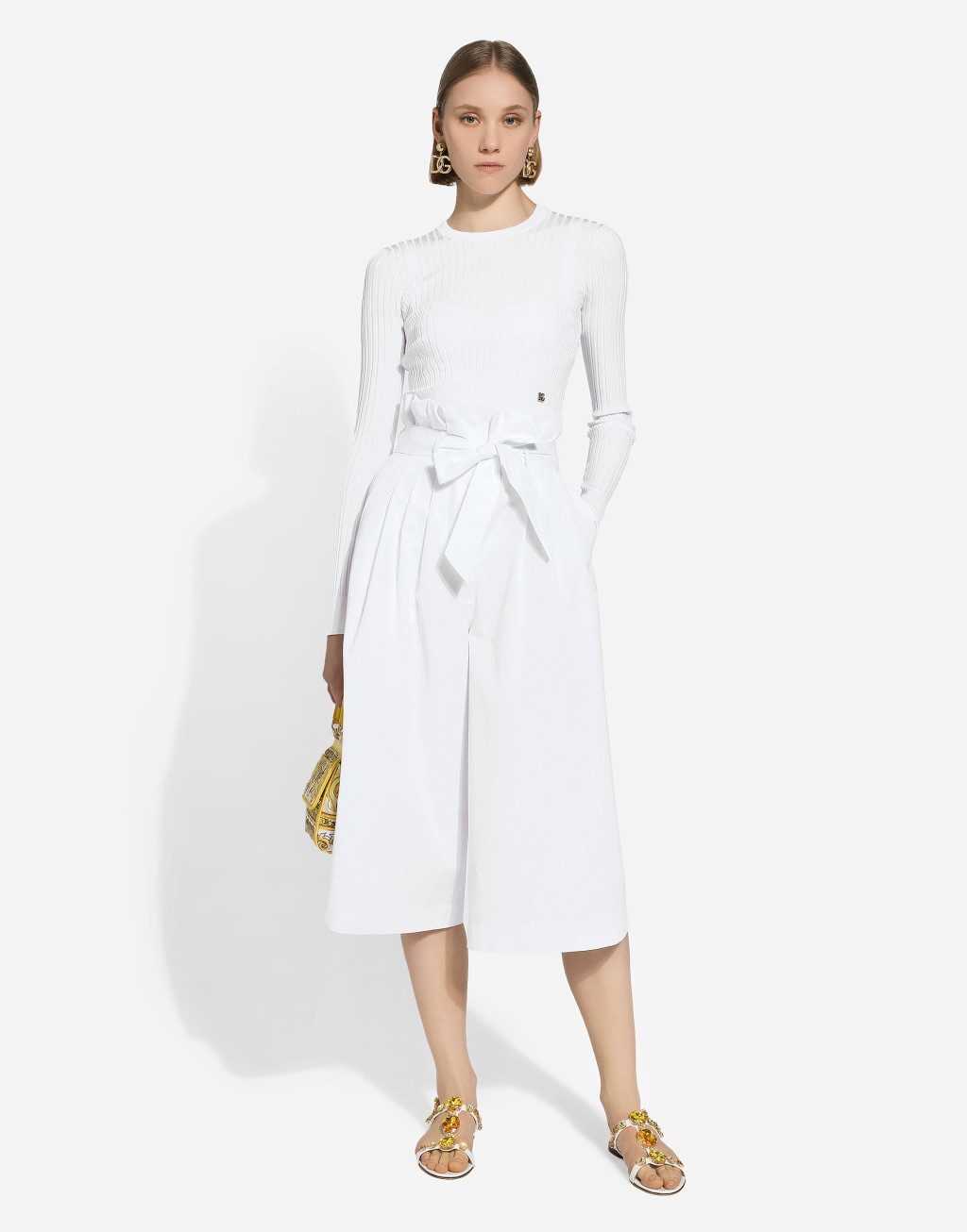 金属 DG 徽标别针粘胶细罗纹针织衫8