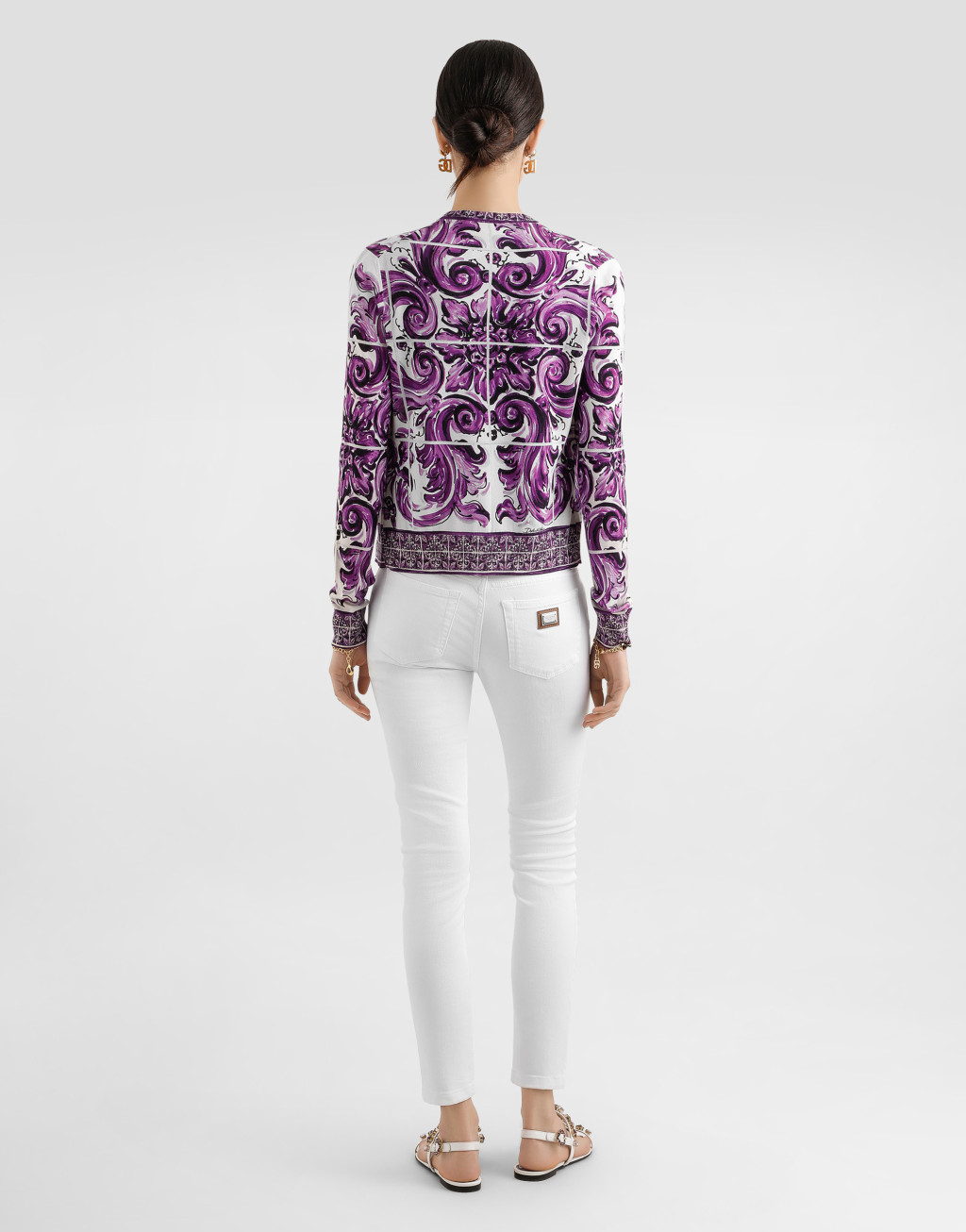 马约利卡印花真丝开衫3