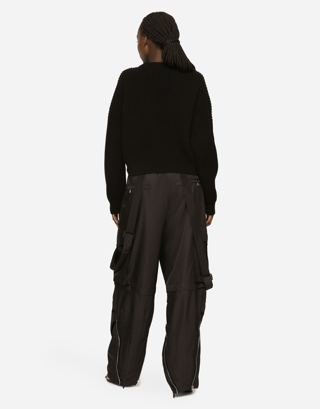 DG 徽标英式罗纹短款针织衫4