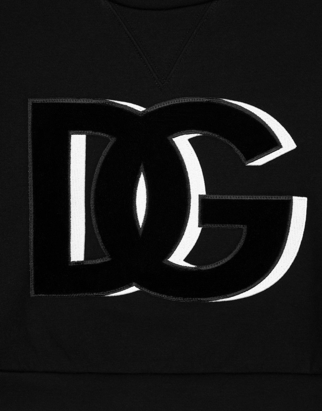 DG 徽标拼饰平纹针织短款卫衣5