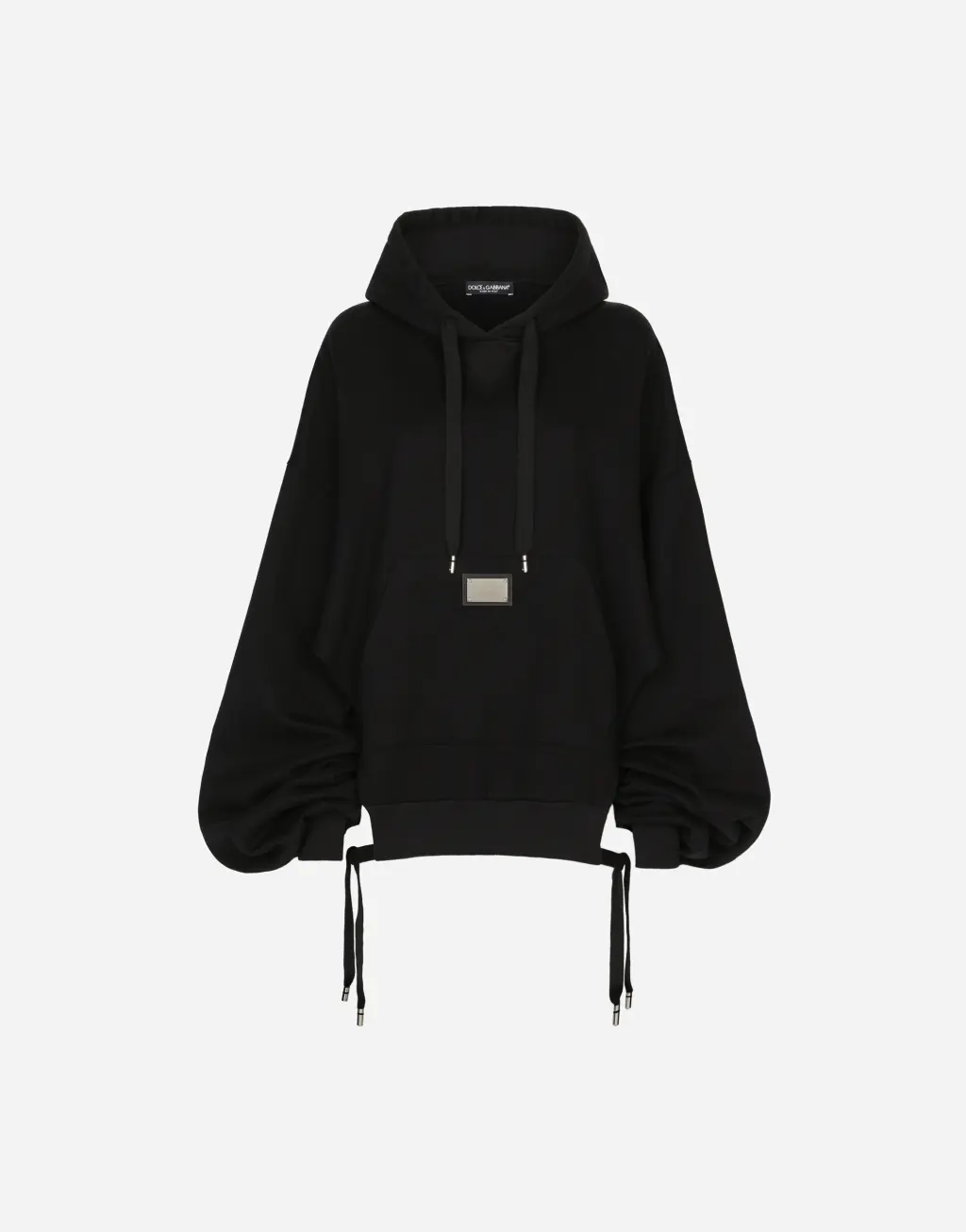 Dolce&Gabbana 标牌平纹针织连帽卫衣