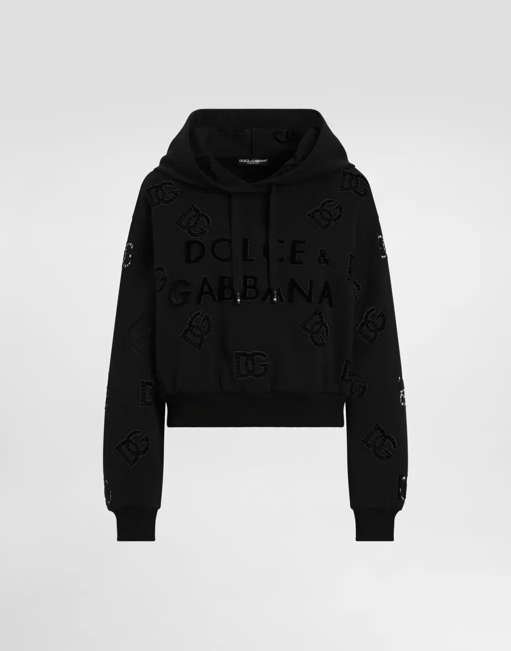 DG 徽标挖剪刺绣平纹针织卫衣