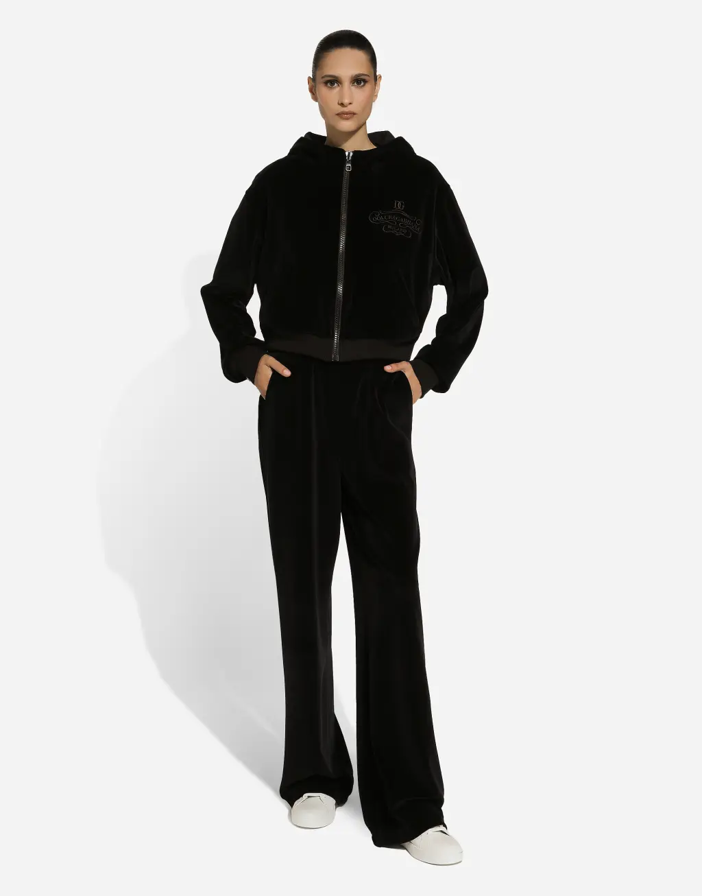 棉质雪尼尔连帽卫衣