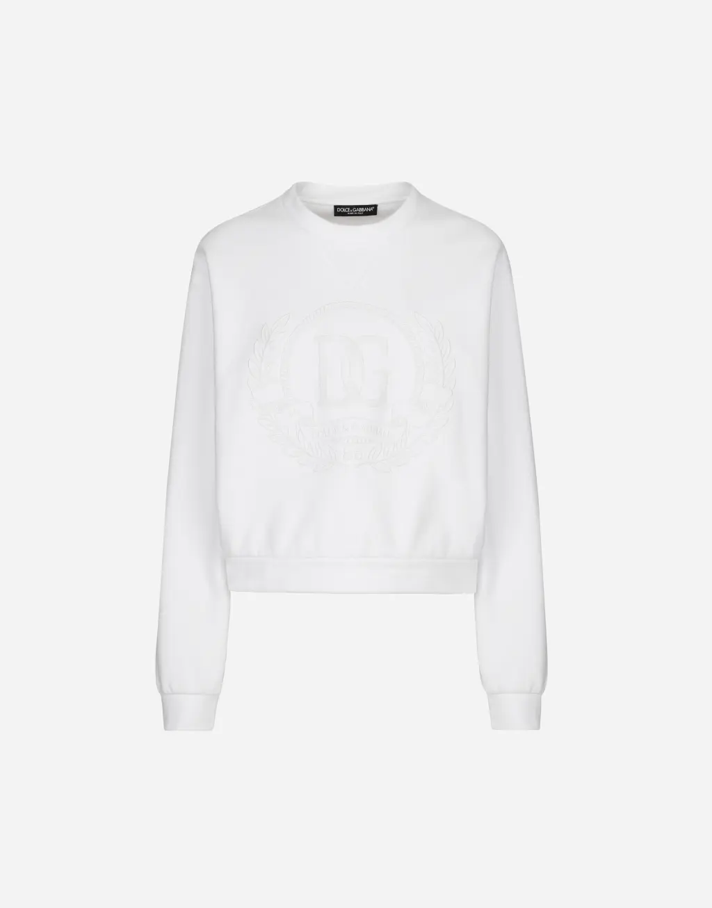 棉质平纹针织圆领卫衣