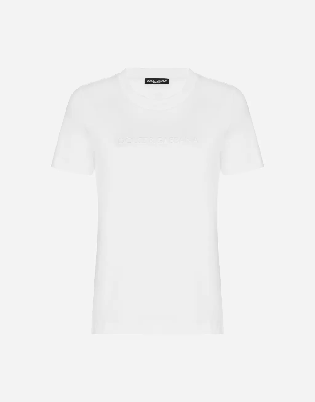 Dolce&Gabbana 植绒徽标平纹针织 T 恤