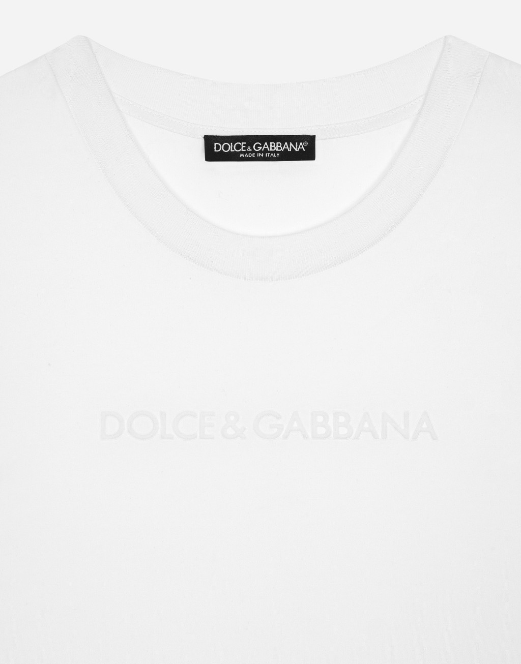 Dolce&Gabbana 植绒徽标平纹针织 T 恤3