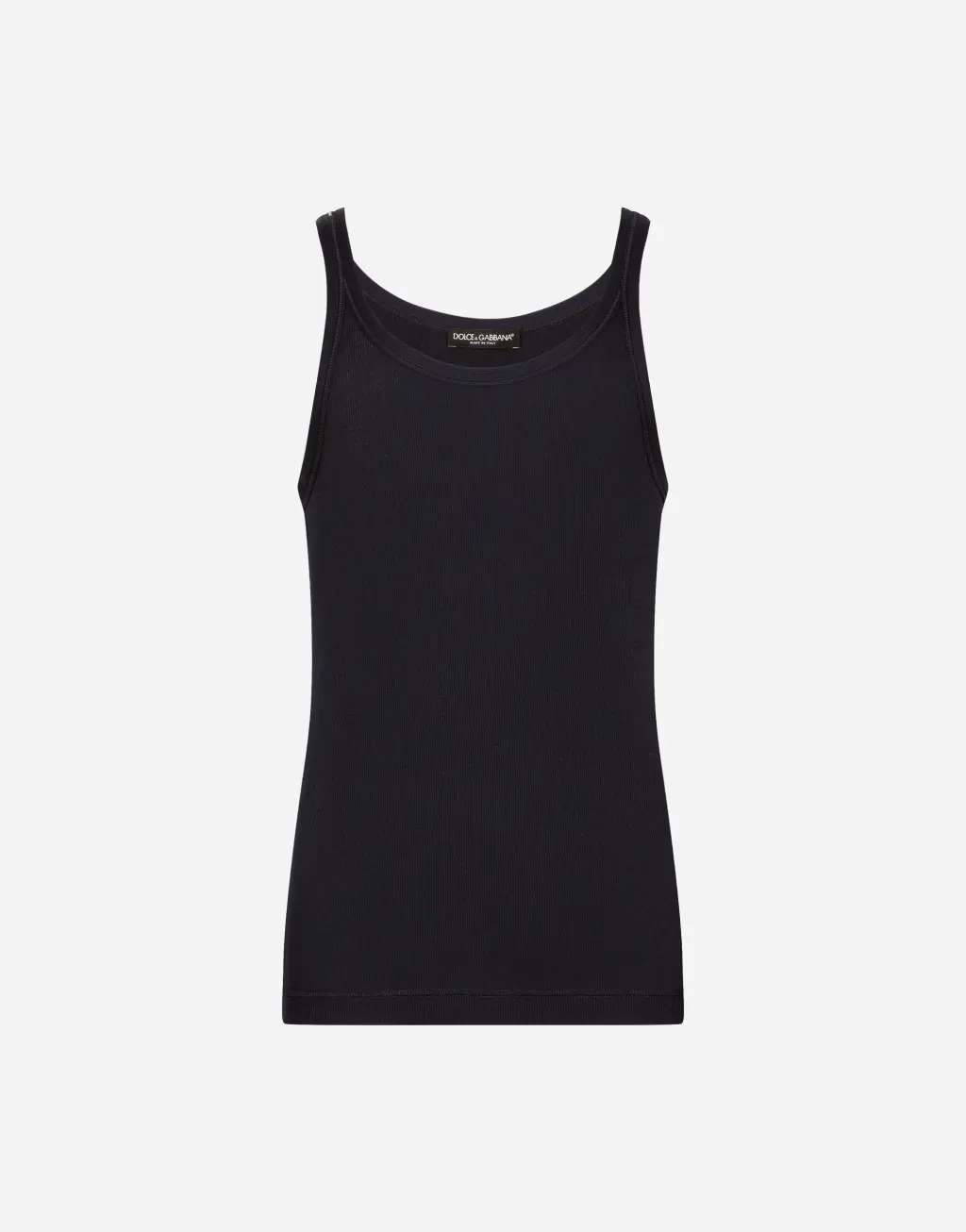 明星同款细罗纹修身背心