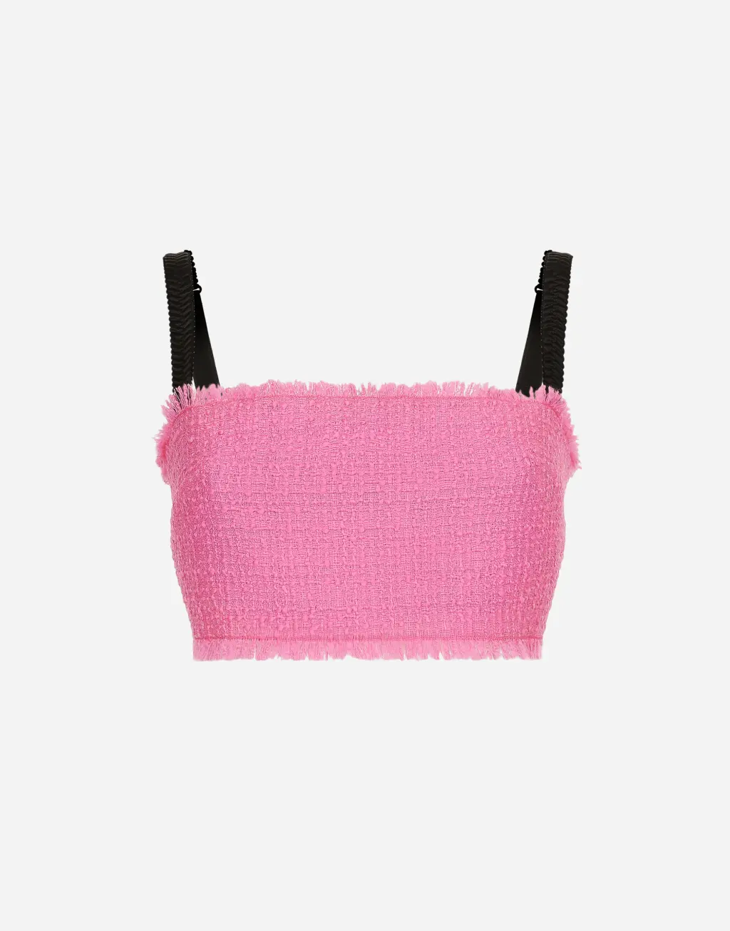 Rachel 粗花呢肩带短款上衣