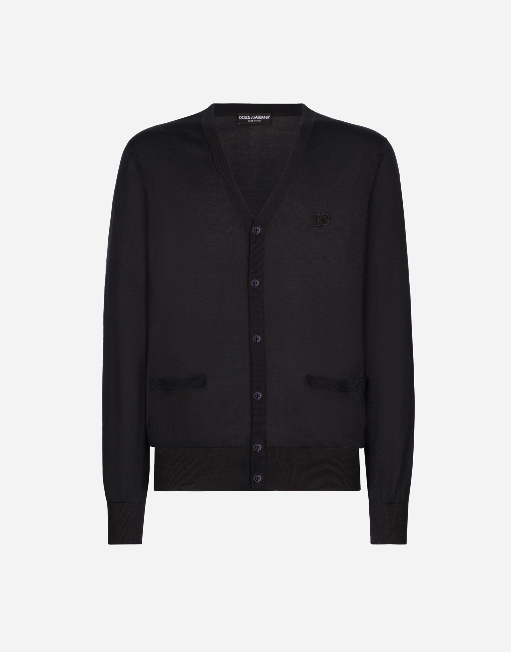 DG 徽标拼饰真丝开衫1