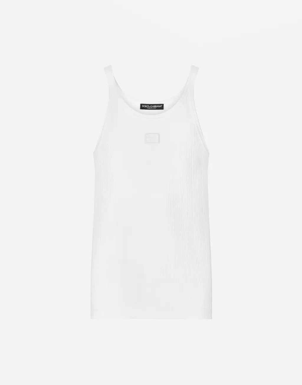 标牌细罗纹修身背心