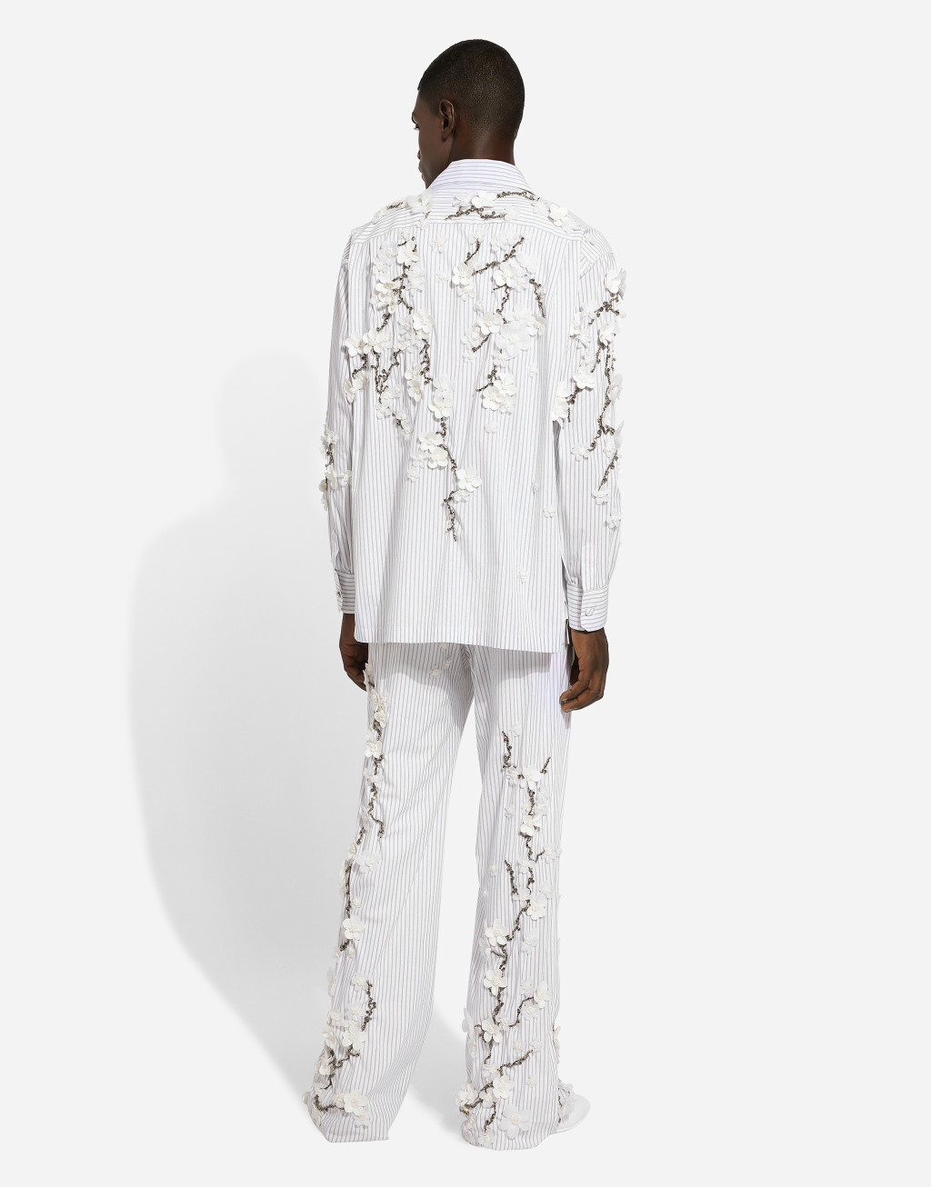 刺绣条纹府绸衬衫3