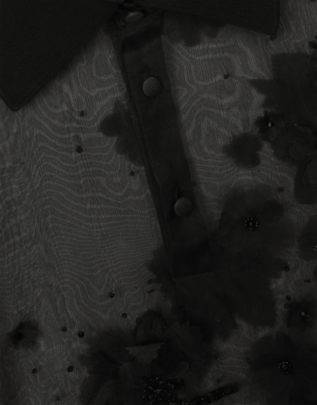 刺绣装饰真丝欧根纱 Polo 衫6