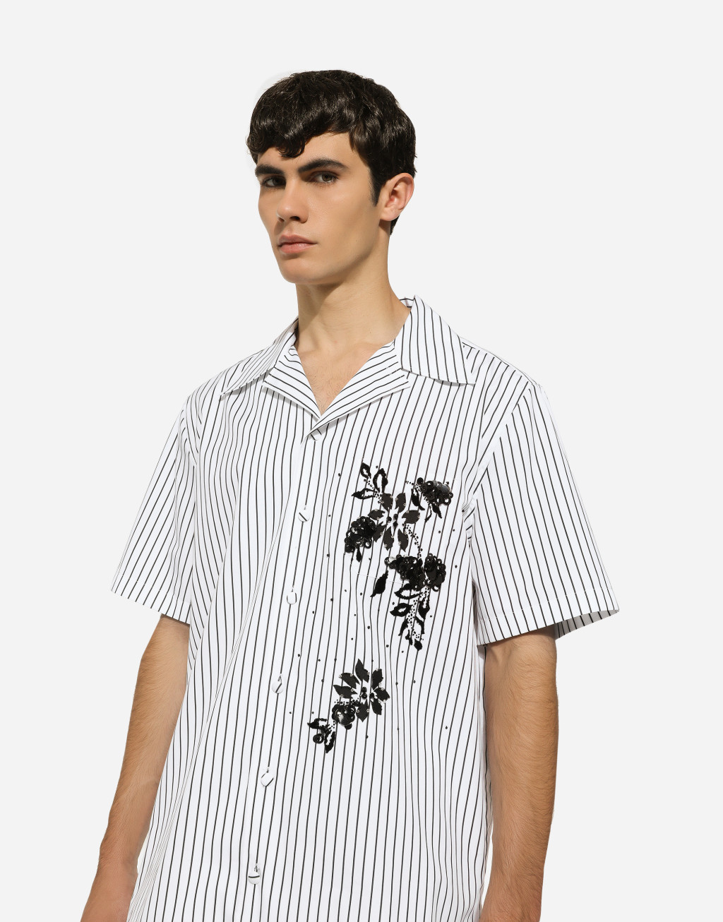 刺绣条纹府绸 Hawaii 衬衫4