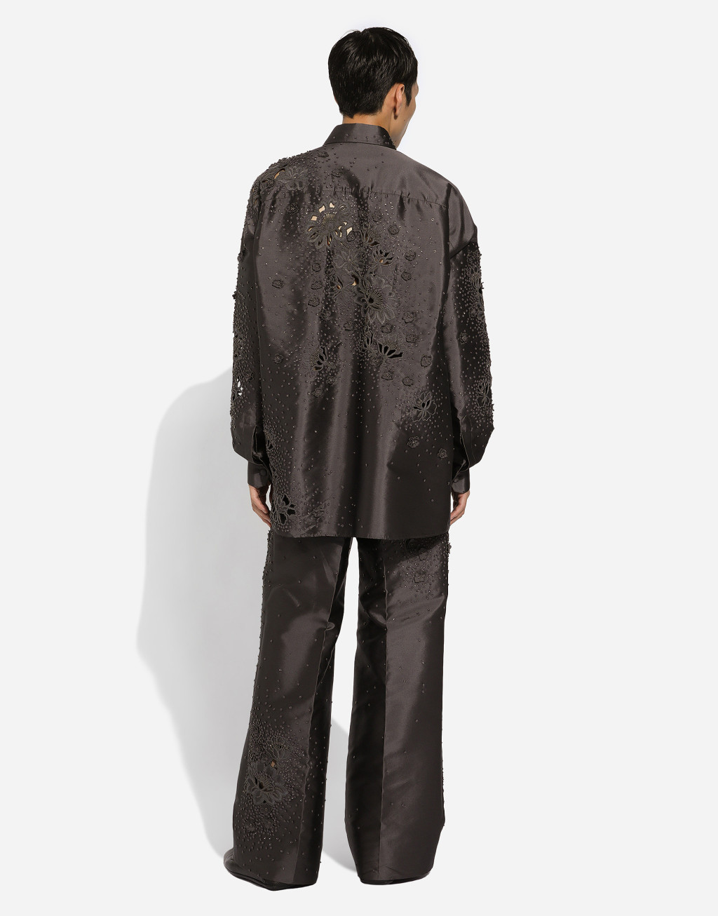 刺绣米卡多真丝缎衬衫3