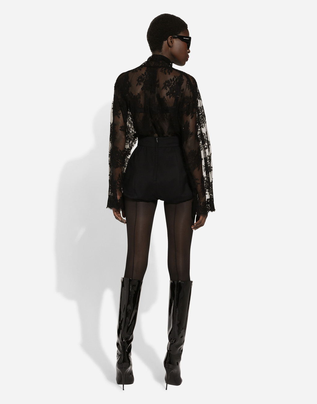 Chantilly 花卉蕾丝和服衬衫3