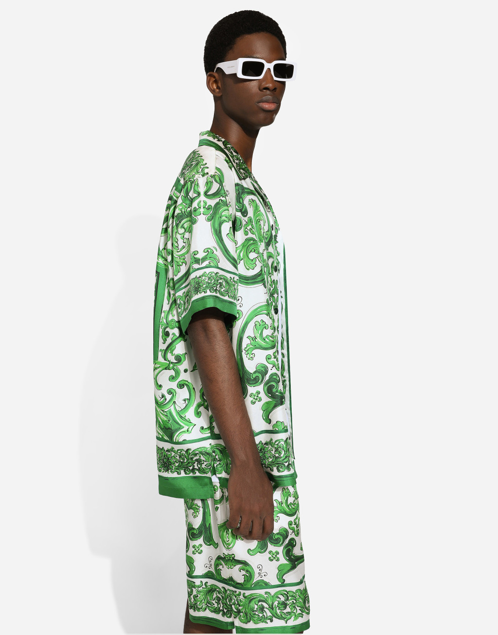 马约利卡印花真丝斜纹 Hawaii 衬衫5