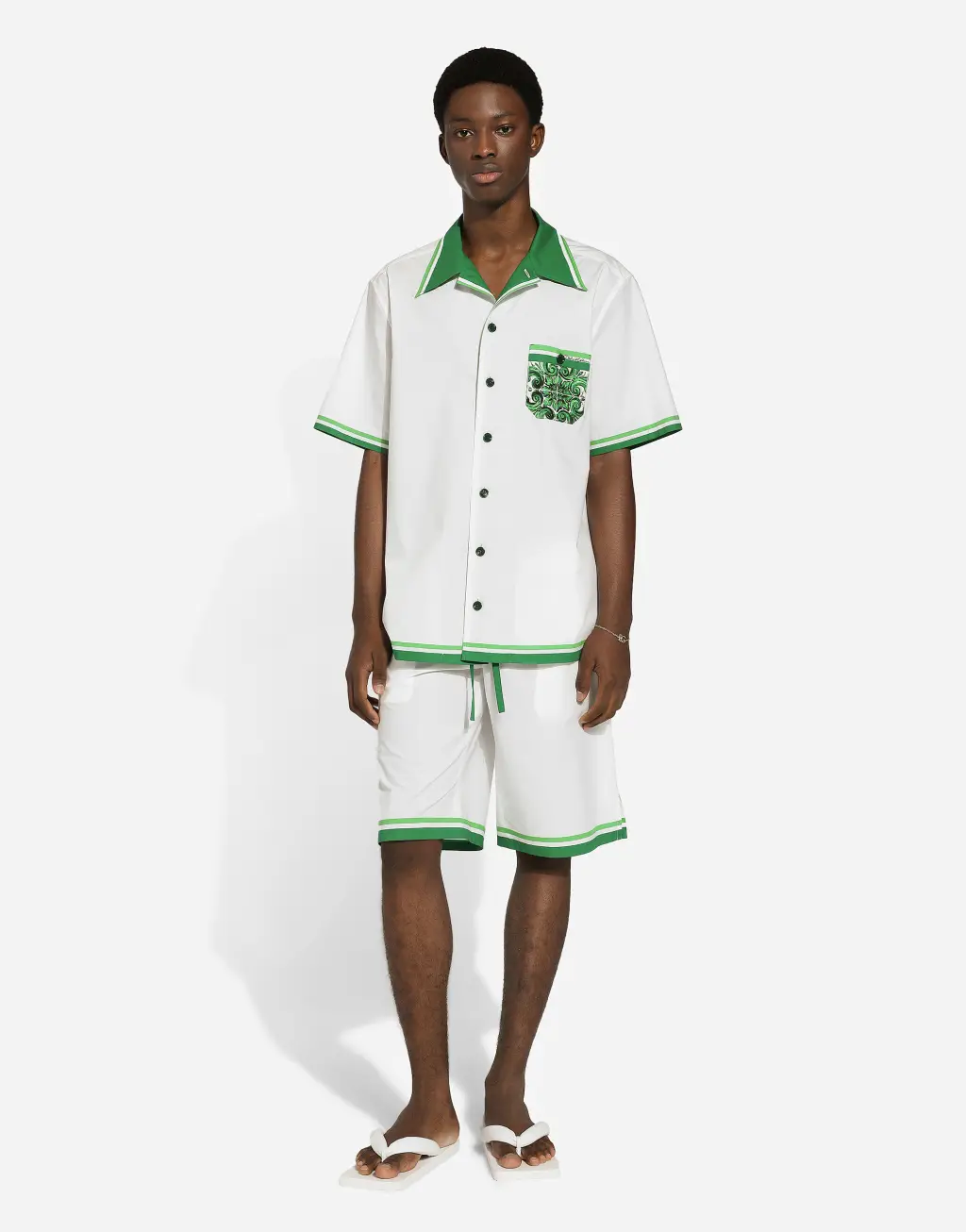 马约利卡印花府绸 Hawaii 衬衫