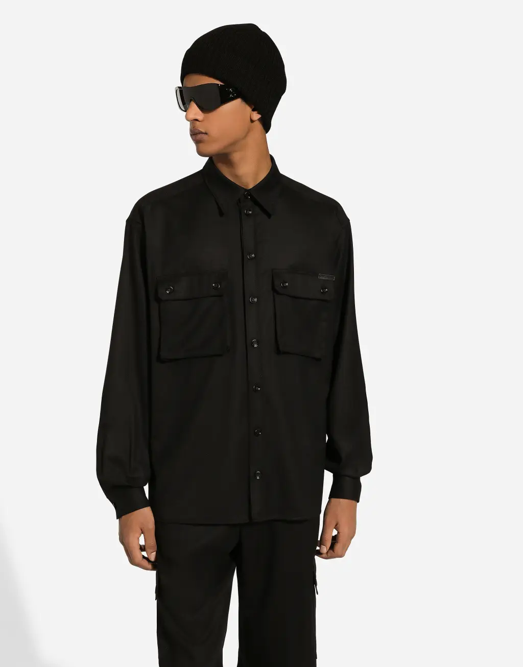 法兰绒阔型衬衫