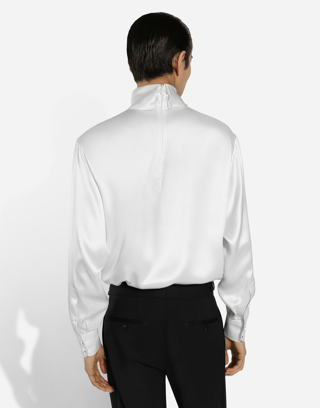 衬衫袖口真丝宽松高领衫5