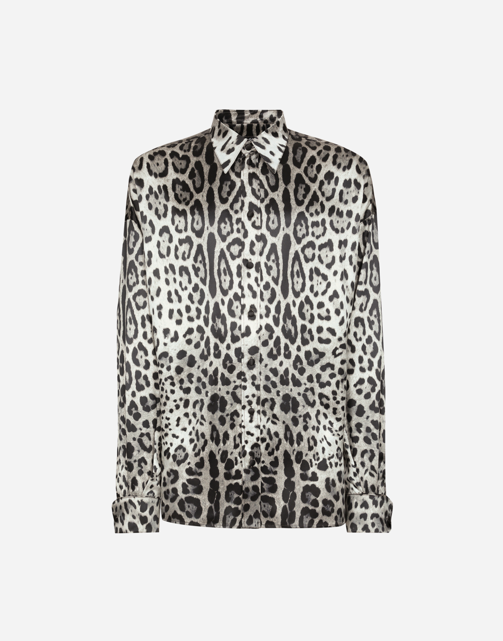 超阔豹纹印花真丝衬衫1