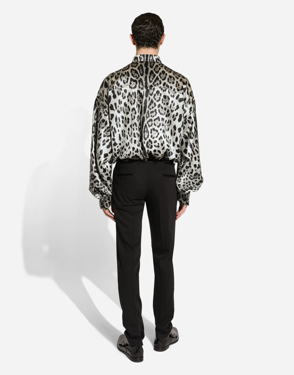 超阔豹纹印花真丝衬衫3
