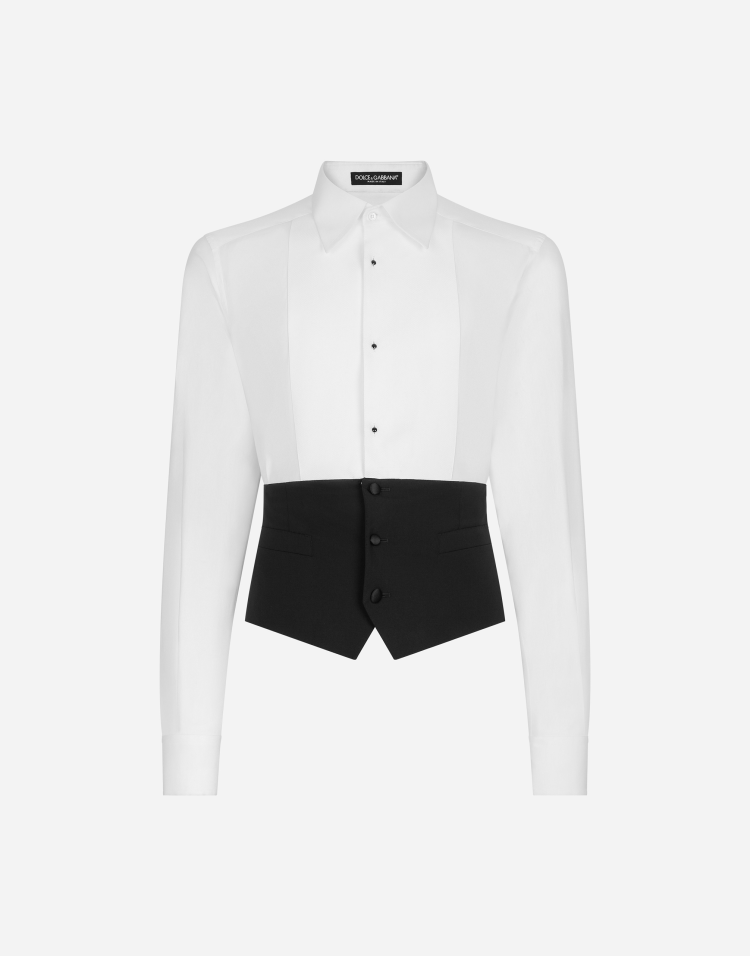 马甲下身礼服衬衫