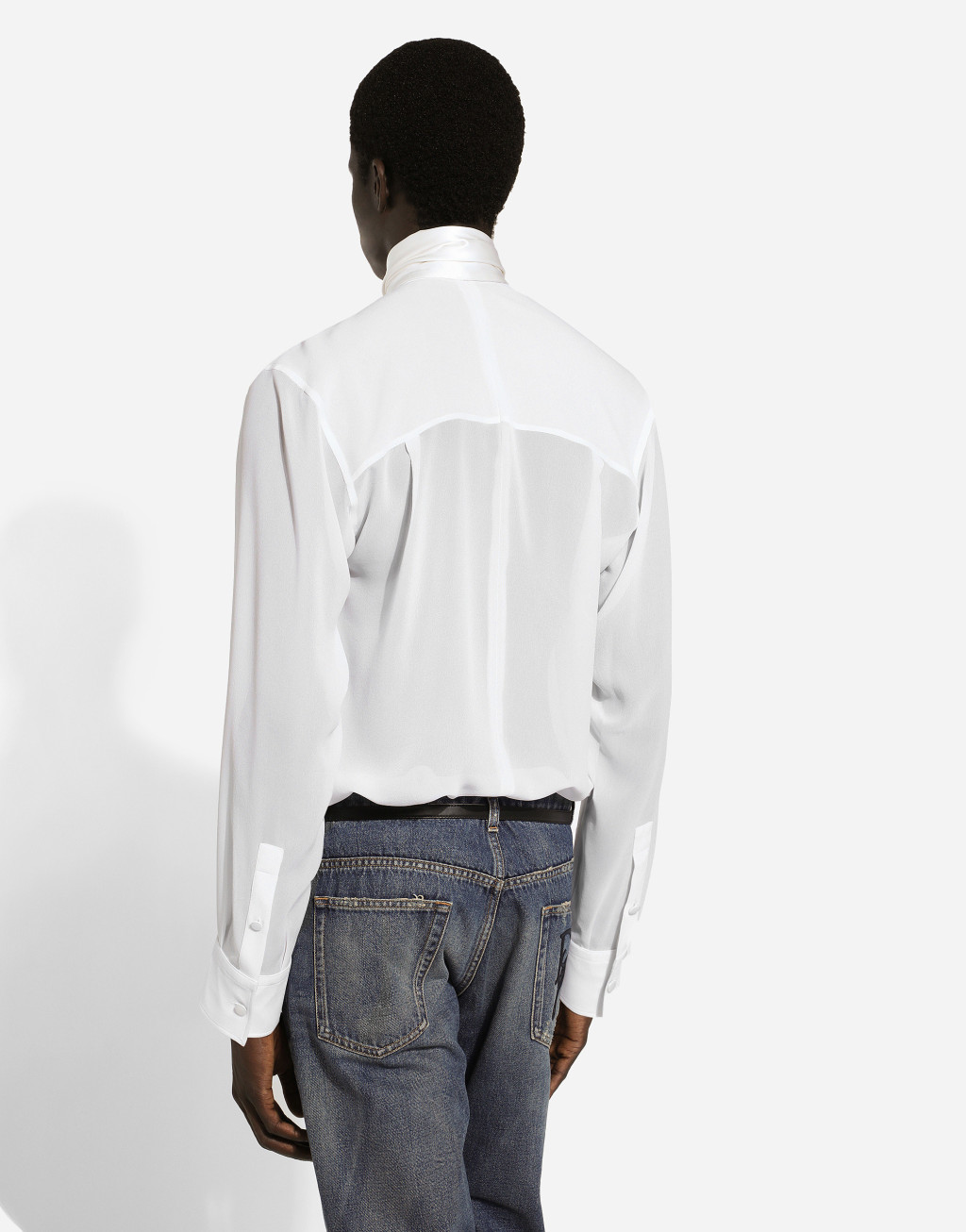 领巾款真丝衬衫5