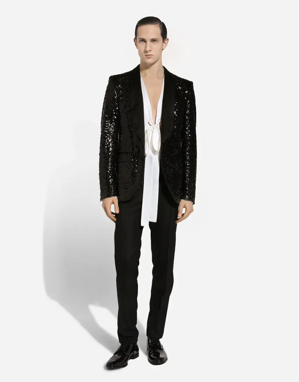 蝴蝶结细节真丝衬衫