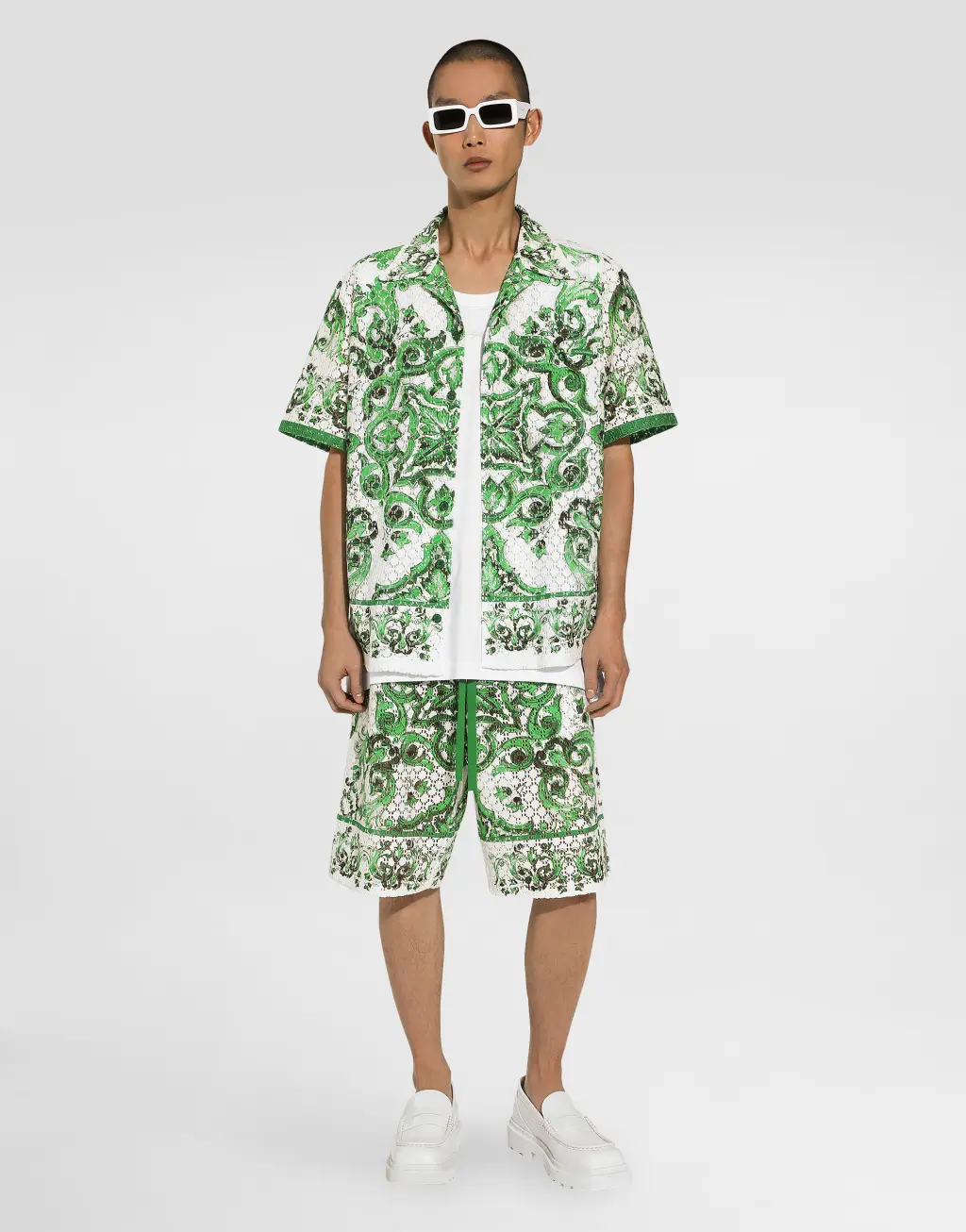 马约利卡印花钩编 Hawaii 衬衫