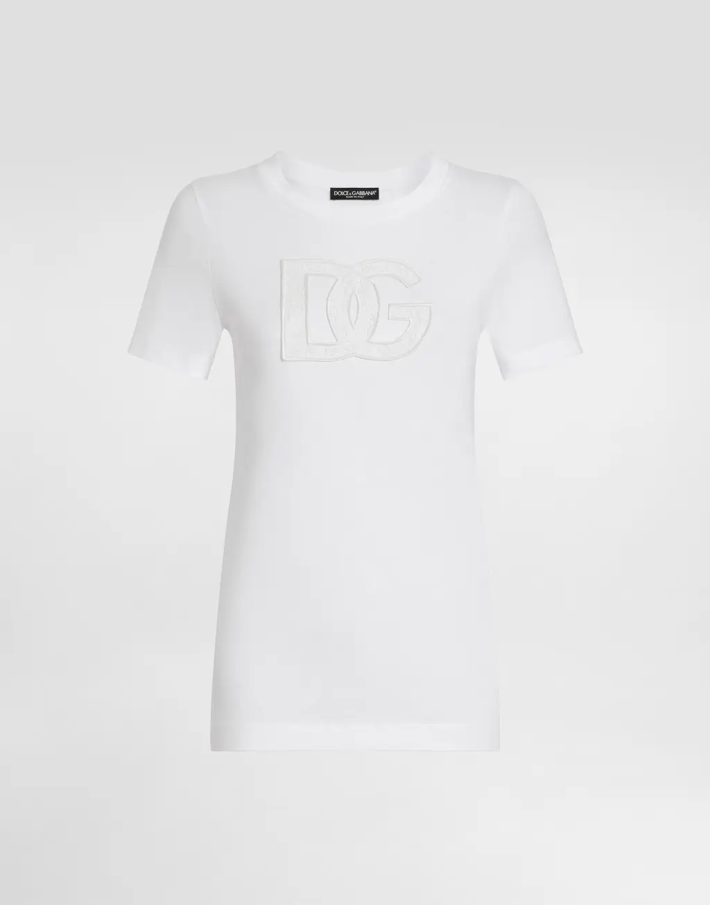 DG 徽标拼饰平纹针织 T 恤