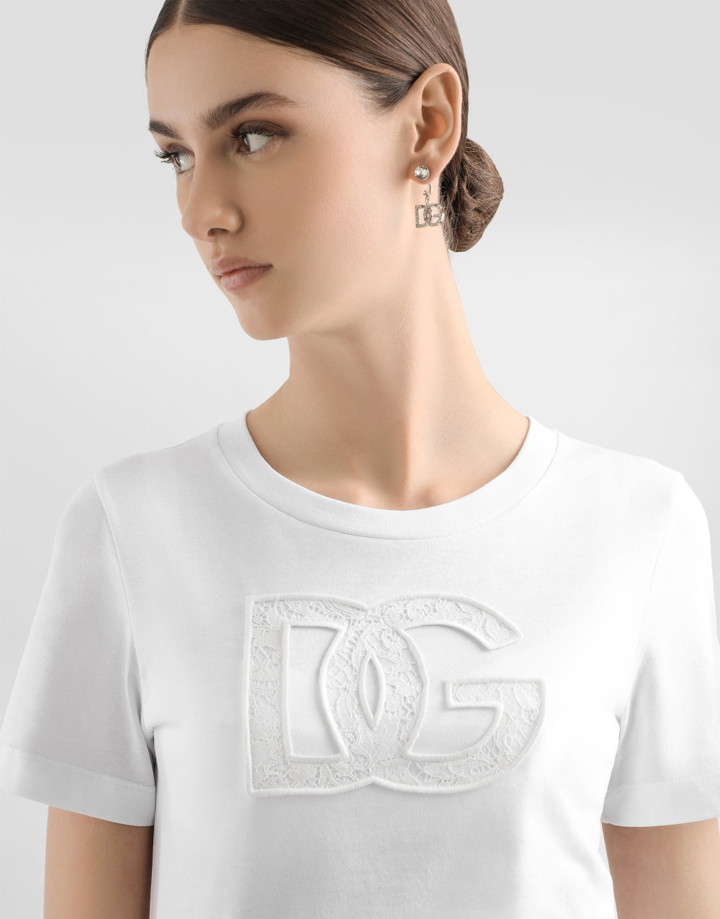 DG 徽标拼饰平纹针织 T 恤4