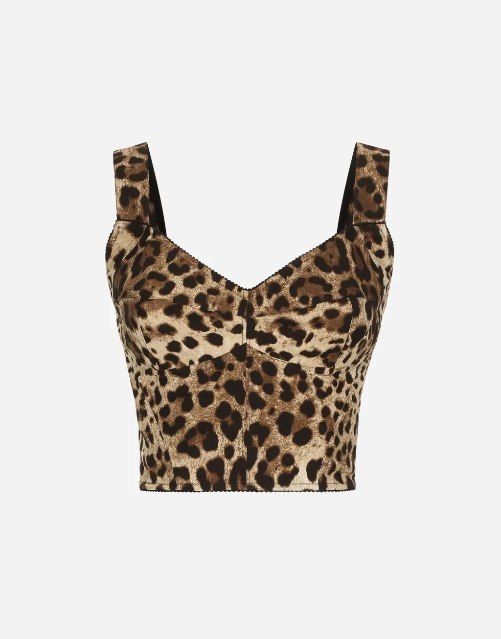 明星同款豹纹印花素绉缎束身衣