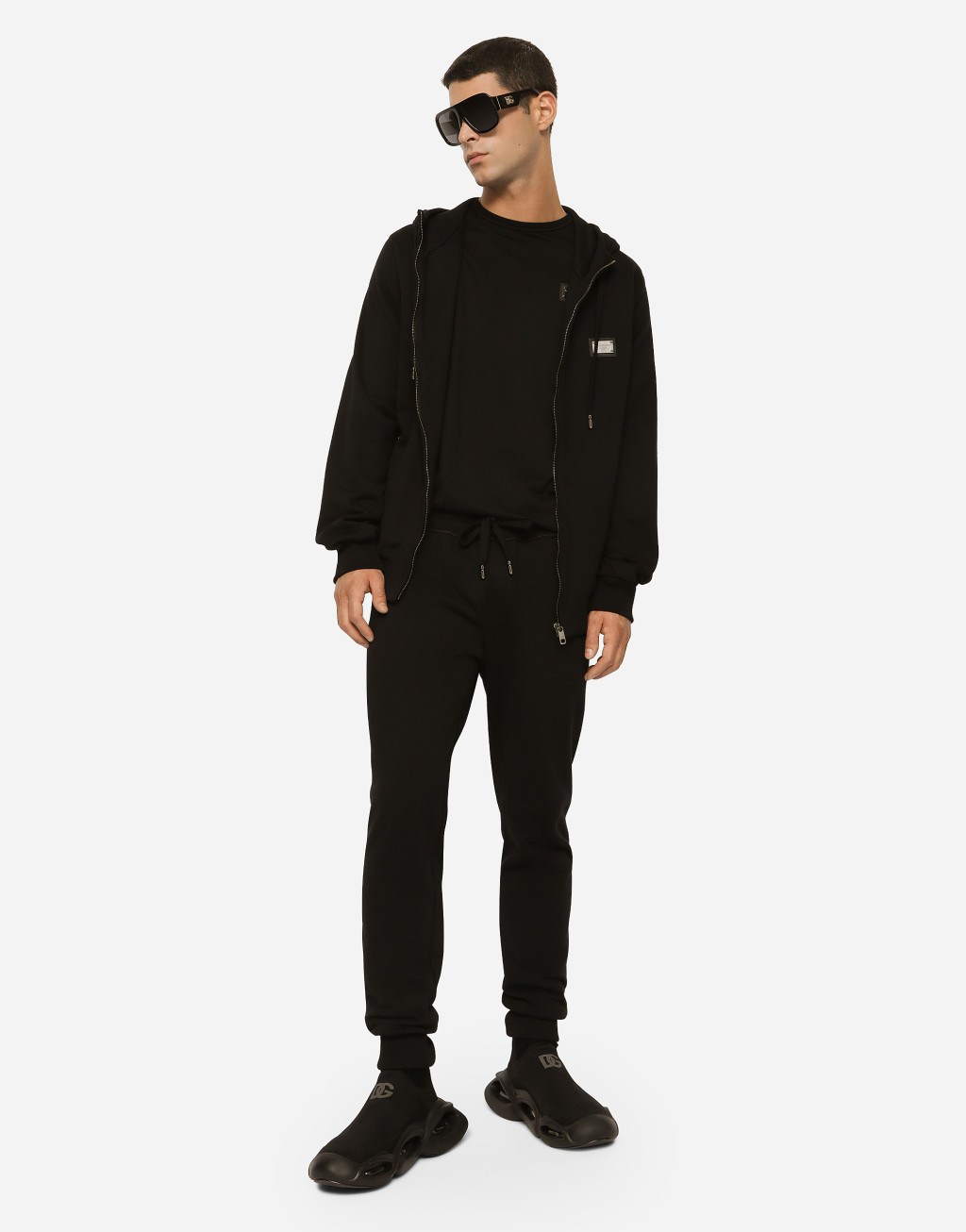 平纹针织拉链连帽卫衣3