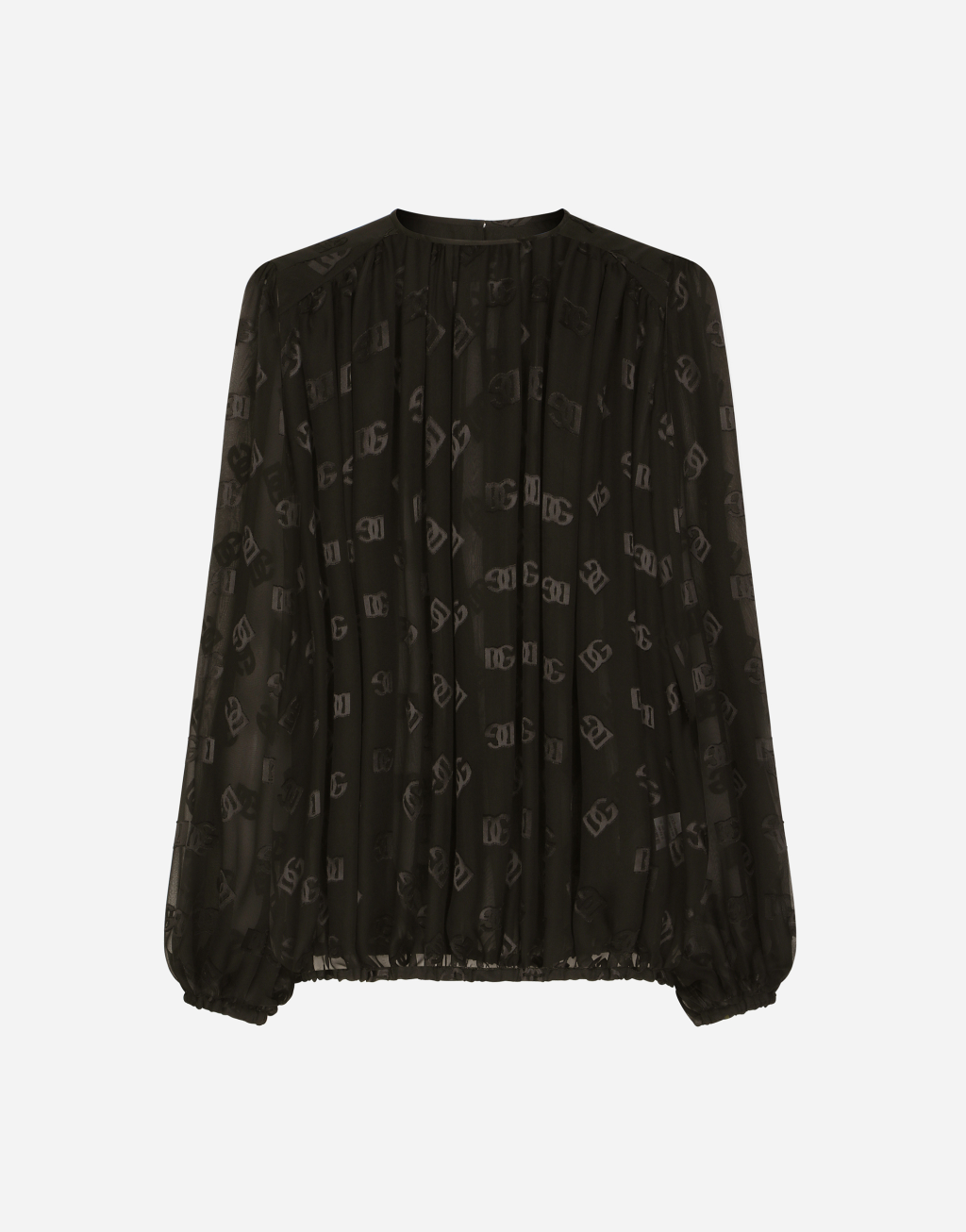 整体 DG 徽标烧花缎布罩衫1