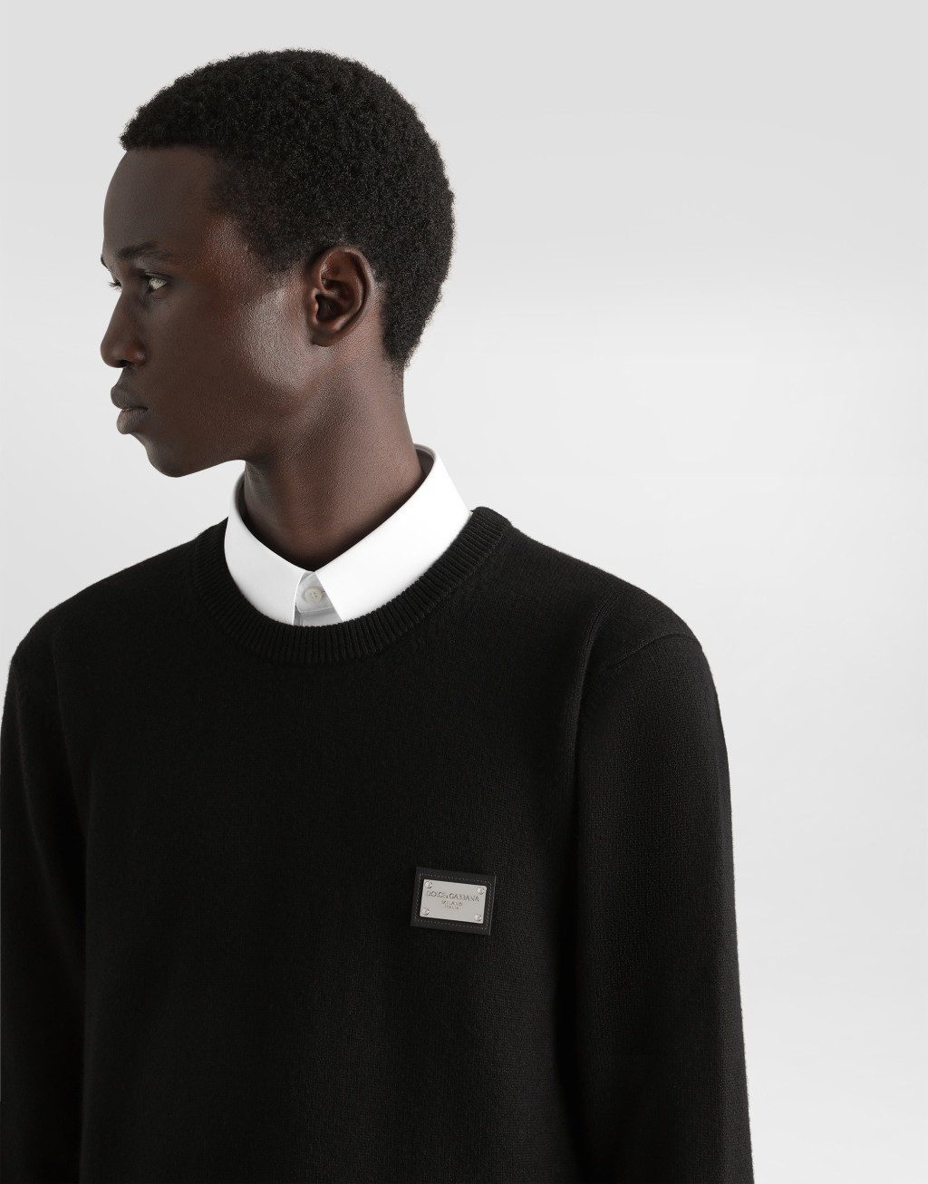 标牌羊毛圆领针织衫5