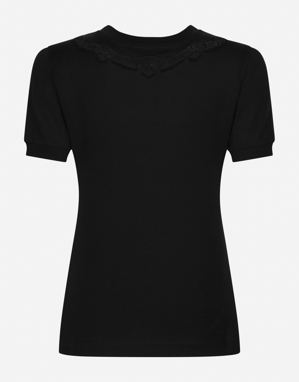 DG 徽标与蕾丝嵌花平纹针织 T 恤3