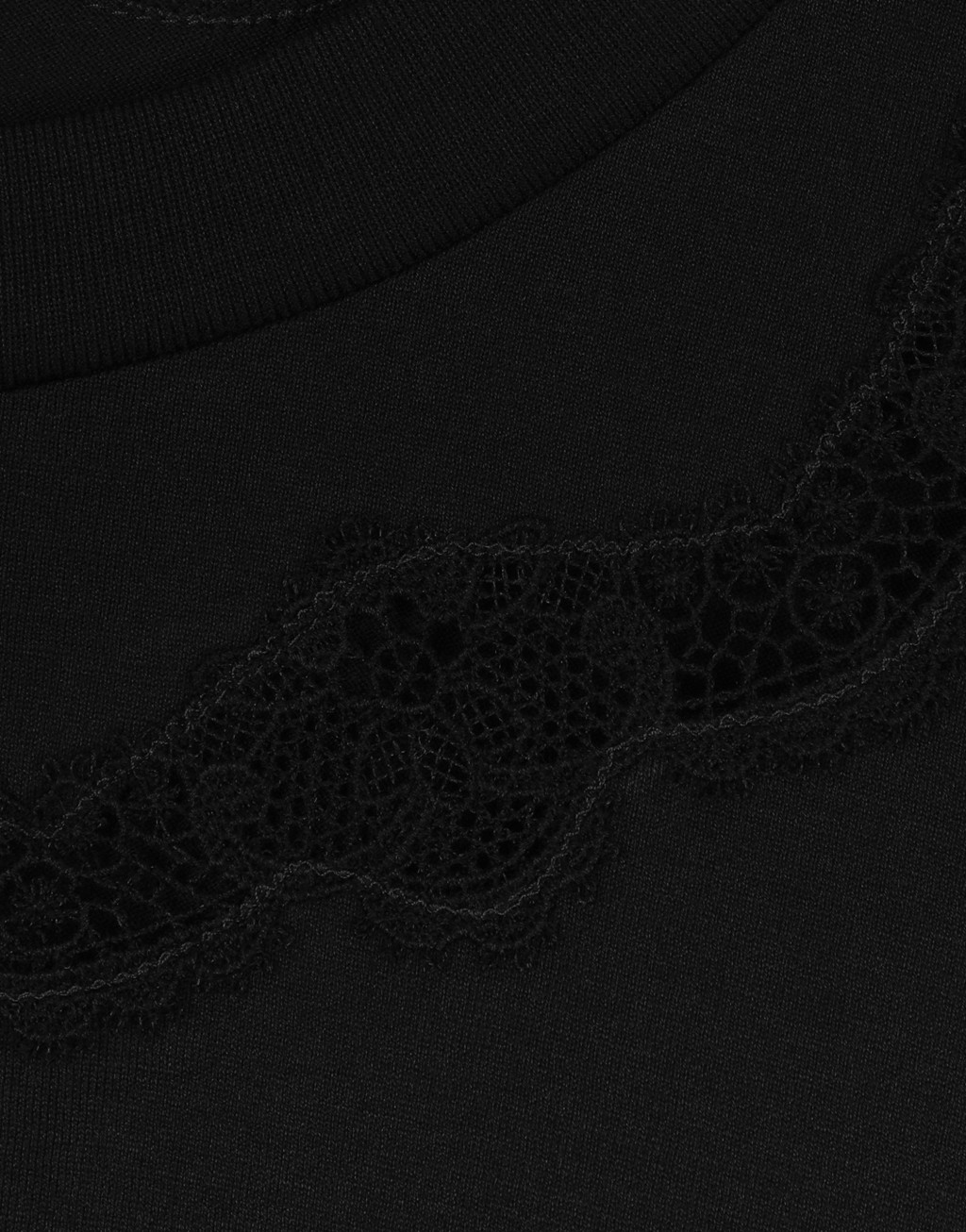 DG 徽标与蕾丝嵌花平纹针织 T 恤5