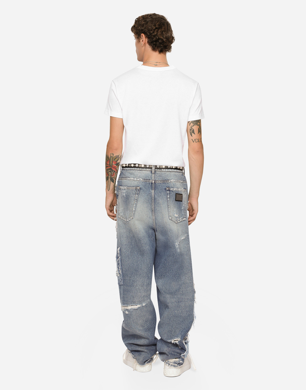 拼饰棉质圆领 T 恤2