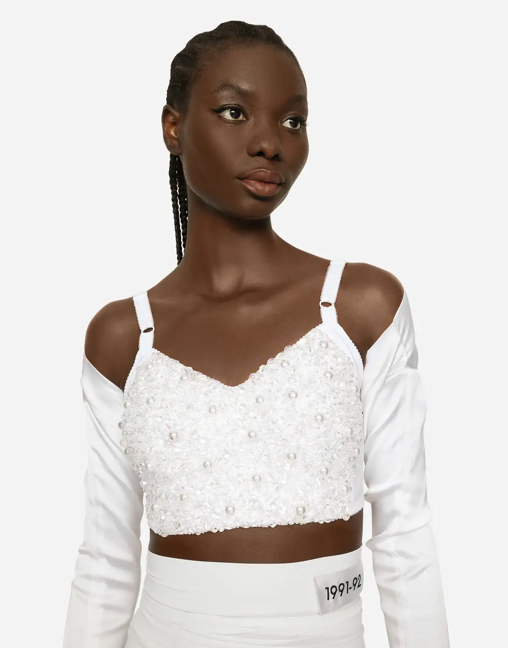 珠饰刺绣束身上衣