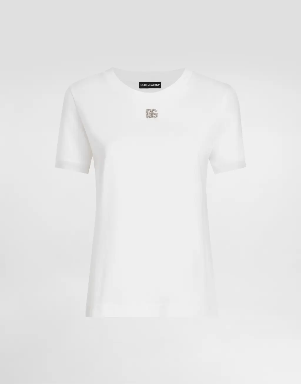 DG 水晶装饰平纹针织 T 恤