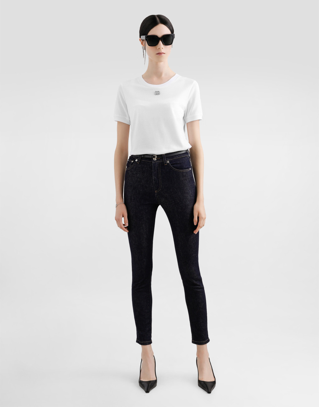 DG 水晶装饰平纹针织 T 恤2