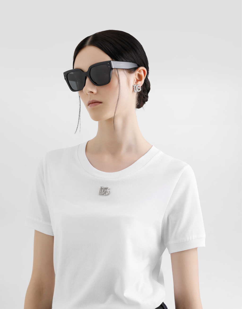 DG 水晶装饰平纹针织 T 恤5