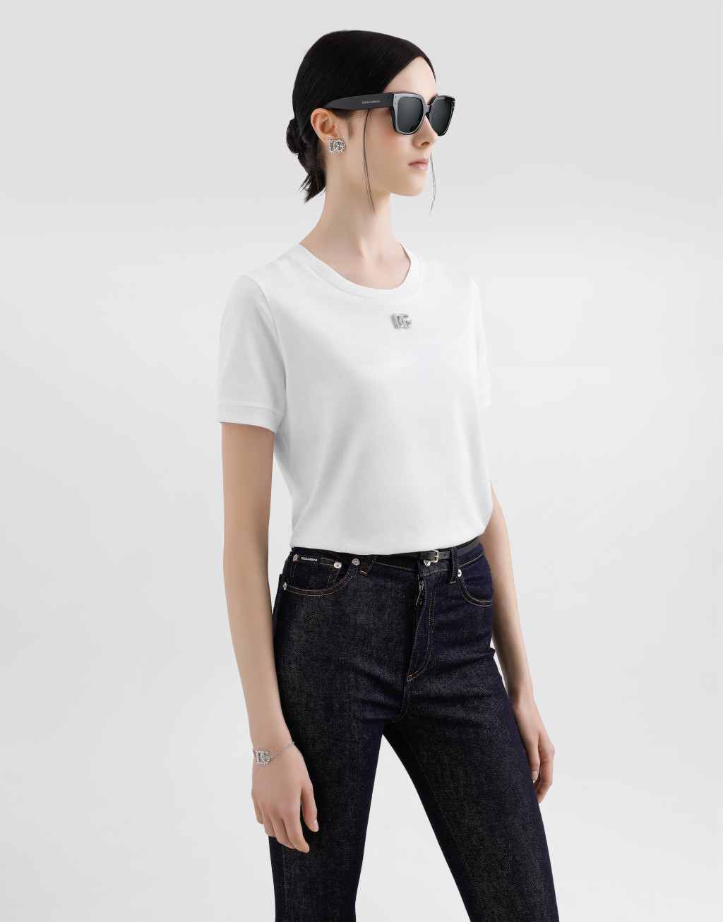 DG 水晶装饰平纹针织 T 恤4