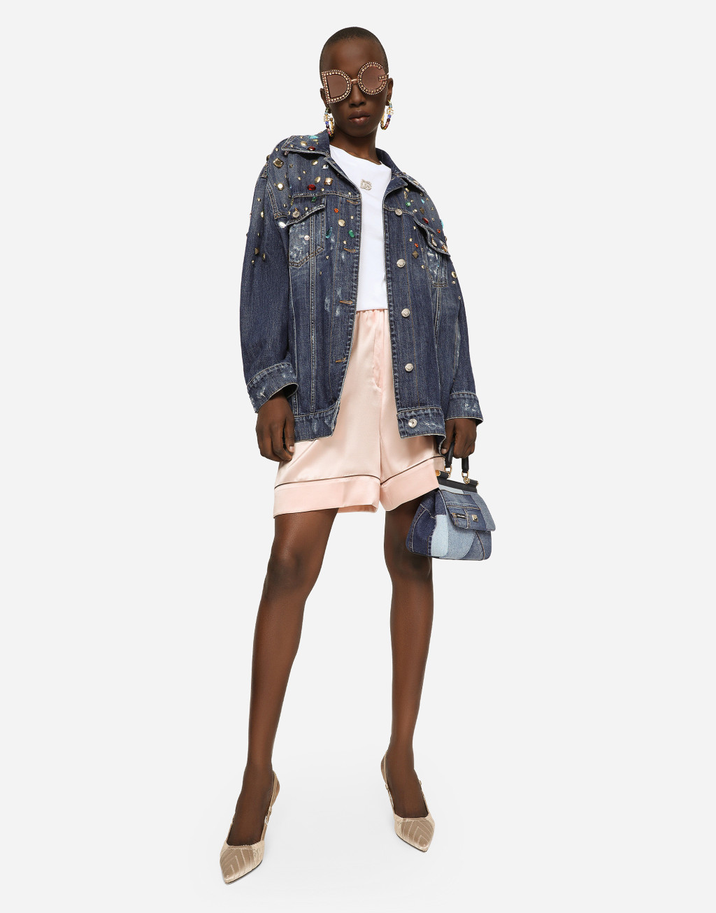 DG 水晶装饰平纹针织 T 恤7