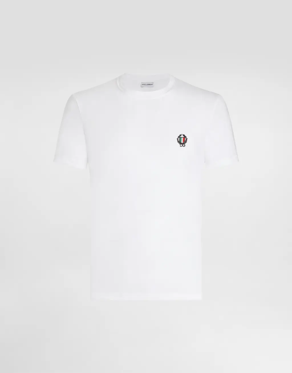 弹力棉质圆领 T 恤