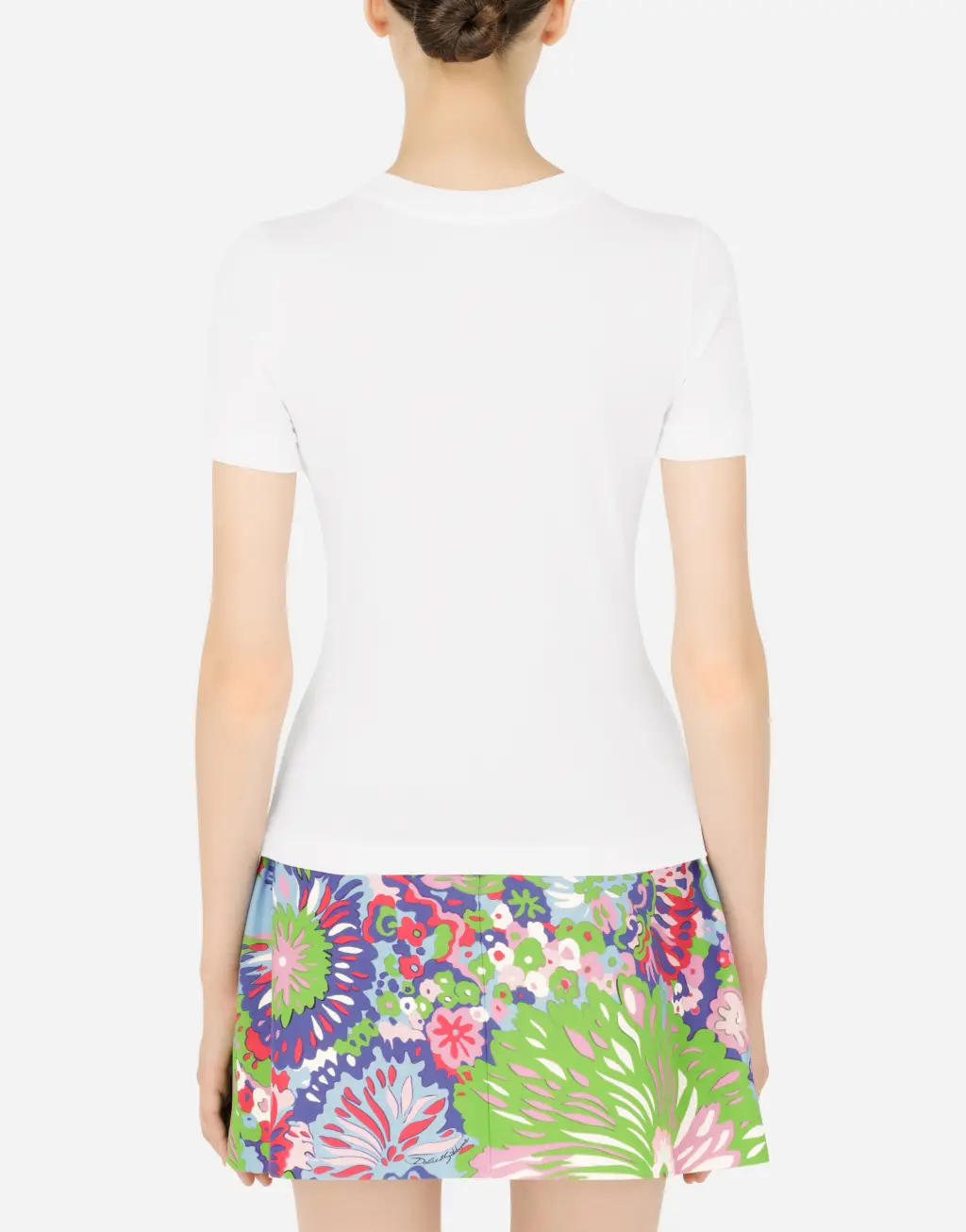 DG 水晶装饰平纹针织 T 恤