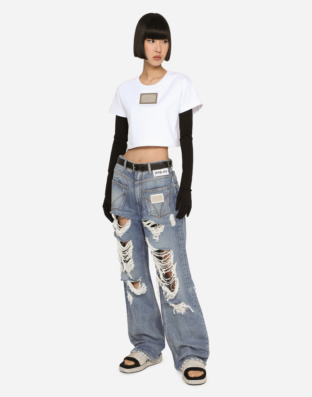 标牌装饰短款 T 恤2