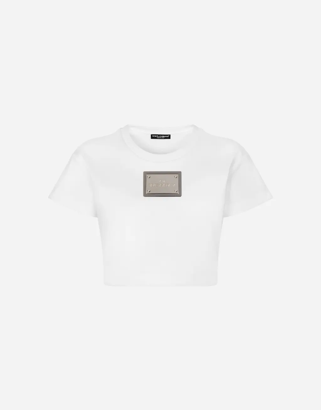 标牌装饰短款 T 恤