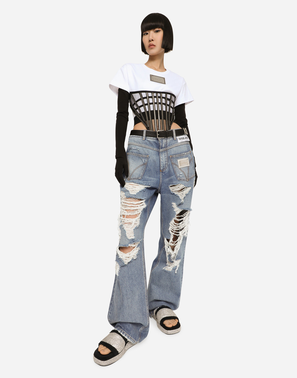 标牌装饰短款 T 恤6